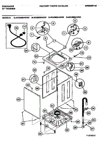02 - Cabinet, Top Panel, Base parts for Frigidaire Washer WA5800AWW3 from AppliancePartsPros.com
