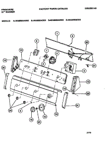 05 - Console & Console Controls parts for Frigidaire Washer WA5800AWW3 from AppliancePartsPros.com