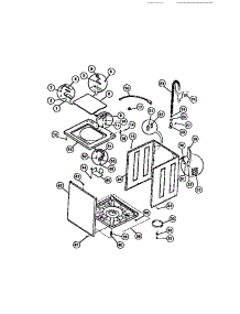 02 - Cabinet, Top Panel, Base parts for Frigidaire Washer WDSDLW0 from AppliancePartsPros.com