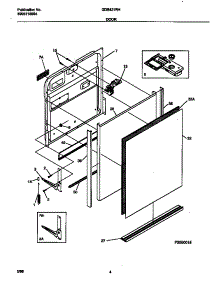 03 - Door parts for Frigidaire Dishwasher GDB421RHS0 from AppliancePartsPros.com
