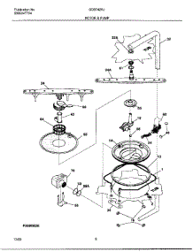 08 - Motor & Pump parts for Frigidaire Dishwasher GDB742RJB0 from AppliancePartsPros.com