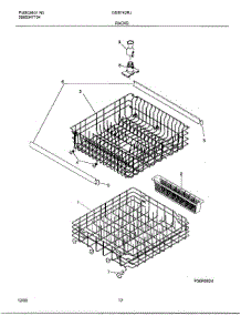 12 - Racks parts for Frigidaire Dishwasher GDB742RJB0 from AppliancePartsPros.com