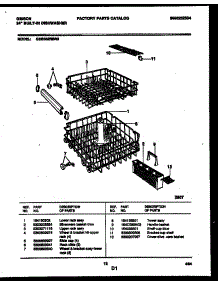 08 - Racks And Trays parts for Frigidaire Dishwasher GDB662RBR0 from AppliancePartsPros.com