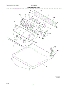 07 - Controls / Top Panel parts for Gibson Dryer GER442CS0 from AppliancePartsPros.com