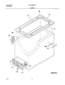 05 - Cabinet parts for Gibson Freezer GFC05M0AW1 from AppliancePartsPros.com
