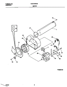 05 - P16m0019 Motor,Blower parts for Frigidaire Dryer GDE216RHS0 from AppliancePartsPros.com