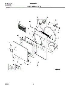 03 - P16d0020 Frnt Pnl,Door parts for Frigidaire Dryer GDE648RHS0 from AppliancePartsPros.com