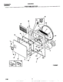 03 - Front Panel / Lint Filter parts for Frigidaire Dryer GDEC546CES0 from AppliancePartsPros.com