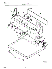 04 - P16c0112 Control Panel parts for Frigidaire Dryer GDE648RHS0 from AppliancePartsPros.com