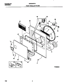 03 - Front  Panel / Lint Filter parts for Frigidaire Dryer GDG546RFS1 from AppliancePartsPros.com