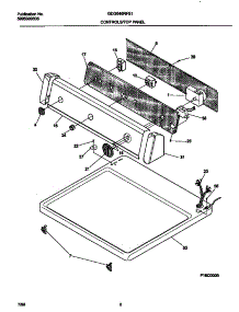 04 - Controls / Top Panel parts for Frigidaire Dryer GDG546RFS1 from AppliancePartsPros.com