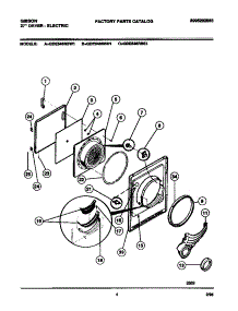 03 - Door, Front Panel, Lint Filter parts for Frigidaire Dryer GDE546RBW1 from AppliancePartsPros.com