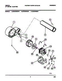 05 - Motor, Fan Hsg., Exhaust Duct parts for Frigidaire Dryer GDE546RBW1 from AppliancePartsPros.com
