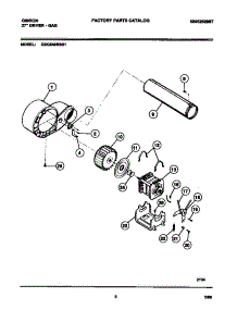 05 - Motor, Fan Hsg., Exhaust Duct parts for Frigidaire Dryer GDG546RBS1 from AppliancePartsPros.com