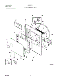 05 - Frnt Pnl,Door parts for Gibson Dryer GER221AS1 from AppliancePartsPros.com