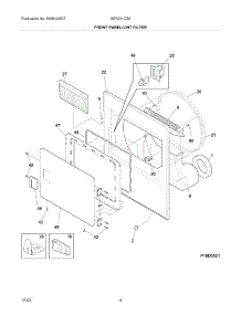 05 - Front Panel / Lint Filter parts for Gibson Dryer GER331CS0 from AppliancePartsPros.com