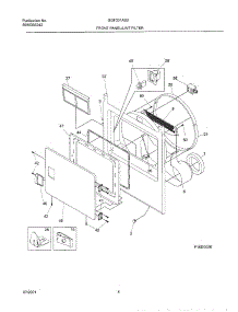 05 - Frnt Pnl,Door parts for Gibson Dryer GGF331AS0 from AppliancePartsPros.com