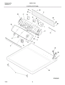 07 - Controls / Top Panel parts for Gibson Dryer GER341CS0 from AppliancePartsPros.com