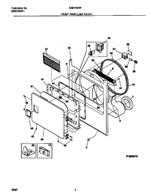 03 - Front Panel / Lint Filter parts for Frigidaire Dryer GSE746RFS1 from AppliancePartsPros.com