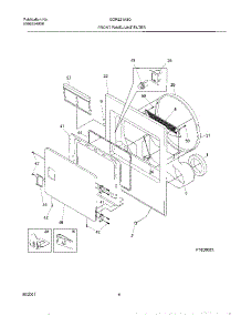 05 - Frnt Pnl,Door parts for Gibson Dryer GGR221AS0 from AppliancePartsPros.com