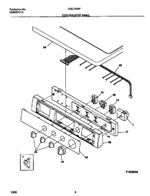 04 - Controls / Top Panel parts for Frigidaire Dryer GSG746RFS0 from AppliancePartsPros.com