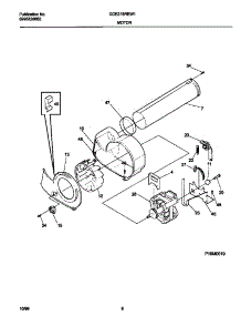 05 - P16m0019 Motor,Blower parts for Frigidaire Dryer GDE216REW1 from AppliancePartsPros.com