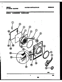 03 - Door Parts parts for Frigidaire Dryer GDE546RBS0 from AppliancePartsPros.com