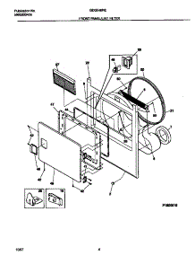 03 - Front Panel / Lint Filter parts for Frigidaire Dryer GDG546RES1 from AppliancePartsPros.com