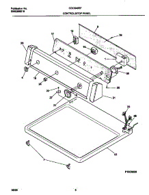04 - Controls / Top Panel parts for Frigidaire Dryer GDG546RFS0 from AppliancePartsPros.com