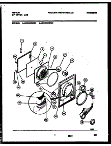 03 - Door Parts parts for Frigidaire Dryer GDG336RBW0 from AppliancePartsPros.com