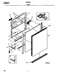 03 - Door parts for Frigidaire Dishwasher GDB635RHS0 from AppliancePartsPros.com