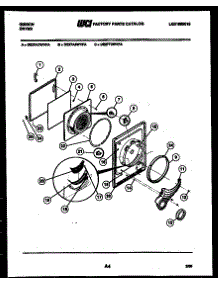 03 - Door Parts parts for Frigidaire Dryer DE27A5WVFA from AppliancePartsPros.com