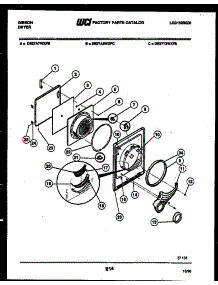 03 - Door Parts parts for Frigidaire Dryer DE27T3WXFB from AppliancePartsPros.com