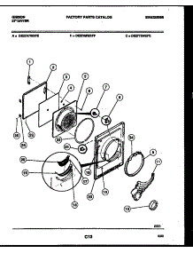 03 - Door Parts parts for Frigidaire Dryer DE27T3WXFE from AppliancePartsPros.com