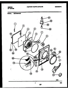 03 - Door Parts parts for Frigidaire Dryer DE27S8WAGC from AppliancePartsPros.com