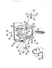 07 - Inner Tub parts for Frigidaire Dishwasher SU24C7KTLA from AppliancePartsPros.com
