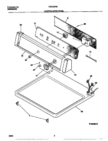 04 - Controls / Top Panel parts for Frigidaire Dryer GDE336RBS1 from AppliancePartsPros.com
