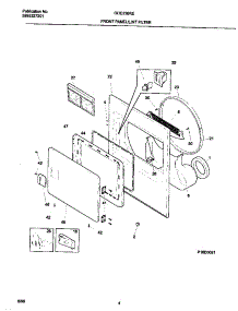 03 - Front Panel / Lint Filter parts for Frigidaire Dryer GDE336RES2 from AppliancePartsPros.com