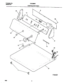 04 - Controls / Top Panel parts for Frigidaire Dryer GDE336RES2 from AppliancePartsPros.com