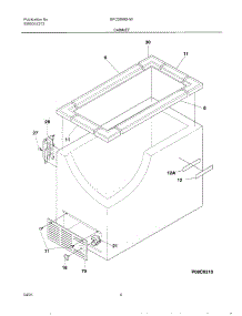 05 - Cabinet parts for Gibson Freezer GFC05M0HW2 from AppliancePartsPros.com
