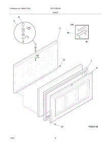 03 - Door parts for Gibson Freezer GFC07M3AW9 from AppliancePartsPros.com