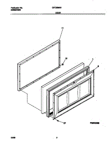 02 - Door parts for Frigidaire Freezer GFC05M0HW0 from AppliancePartsPros.com