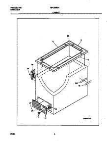 03 - Cabinet parts for Frigidaire Freezer GFC05M0HW0 from AppliancePartsPros.com