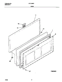 02 - Door parts for Frigidaire Freezer GFC13M0HW0 from AppliancePartsPros.com