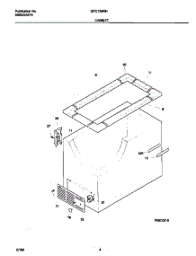 03 - Cabinet parts for Frigidaire Freezer GFC13M0HW0 from AppliancePartsPros.com