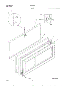 03 - Door parts for Gibson Freezer GFC25M4HW2 from AppliancePartsPros.com