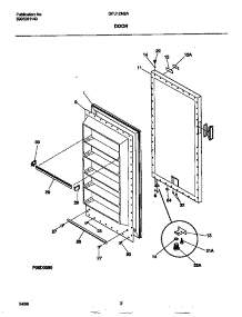 02 - Door parts for Frigidaire Freezer GFU12M2AW5 from AppliancePartsPros.com