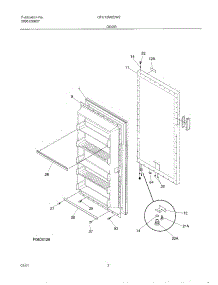 03 - Door parts for Gibson Freezer GFU12M2GW2 from AppliancePartsPros.com