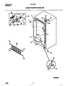 03 - Cabinet / Control / Shelves parts for Frigidaire Freezer GFU14M3AW6 from AppliancePartsPros.com