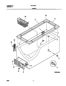03 - Cabinet parts for Frigidaire Freezer GFC15D4GW1 from AppliancePartsPros.com